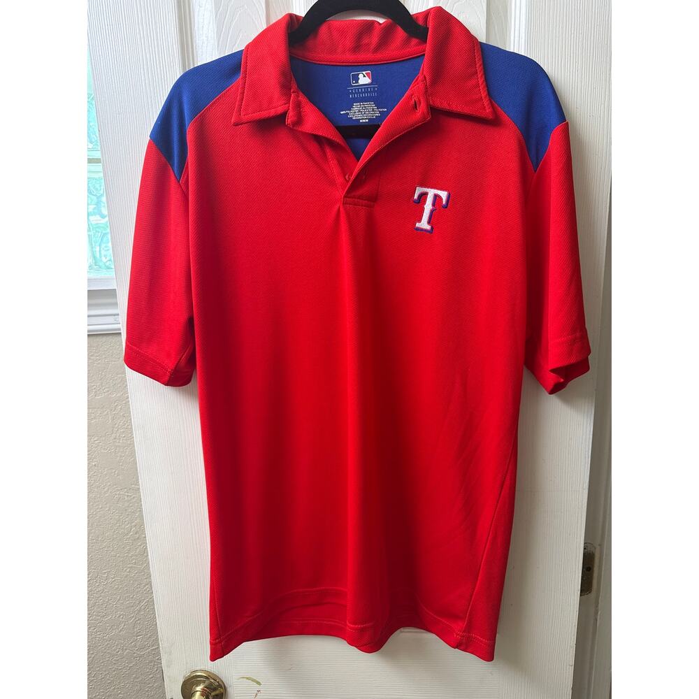Texas Rangers men’s red polo